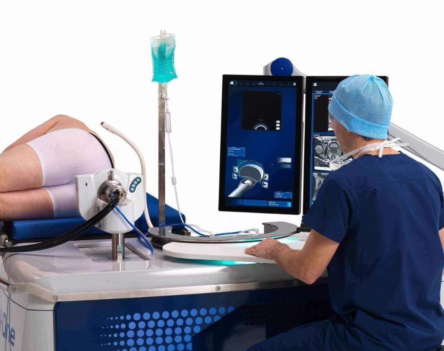 Examen échographique de la glande de la prostate